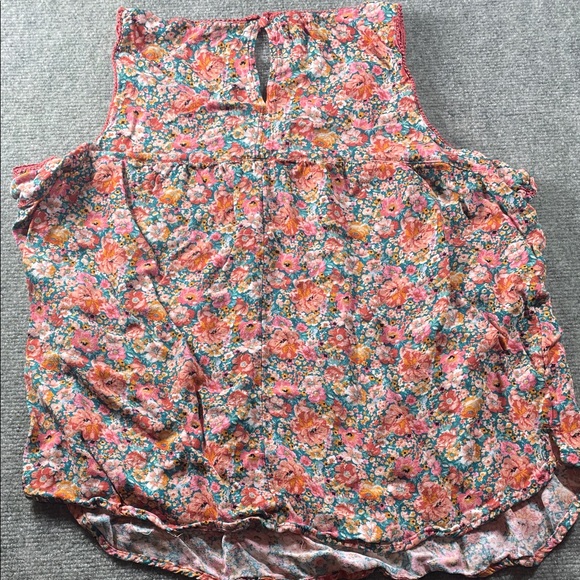 Maurices Floral Tank in Coral Pink and Teal - Picture 5 of 5